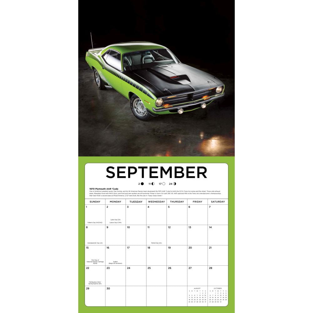 2024 Dodge Challenger Calendar Darda Elspeth