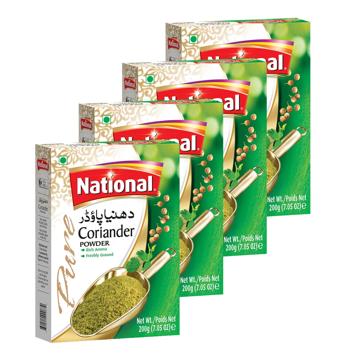 National Foods Coriander Powder 7.01 oz (200g) Fine & Freshly Ground South Asian Spice Box