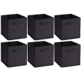 thumbnail image 1 of Purebryt Foldable Cube Storage Bin, 6 Pack, Black, 1 of 4