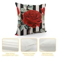 thumbnail image 4 of Leisuo Throw Pillow Covers Rose, Bloom Rose Flowers Boho Pillowcase Cushion Covers for Couch Bed, Square Decorative Pillow Cover Home Sofa Bedroom Car, 4 of 5