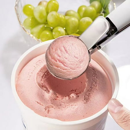 

Inerposs Heavy Duty Ice Cream Scoop - Durable Stainless Steel Effortless Operation for Perfect Spheres Ideal for Kitchen Use and Cleaning
