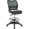 OSP Home Furnishings Deluxe Ergonomic MeshSeat and Back Drafting Chair