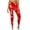 Red, variant on Luxalzxs Butt Lifting Leggings for Women Christmas Print Elasticity Jogging Pants Workout Leggings Yoga Pants
