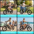 thumbnail image 4 of LoonFat Electric Bike for Women Men, 48V 15.6AH Adult Ebike, 30-70 Miles Range, Peak 750W Motor 20MPH, 20" Fat Tire Electric Commuter Bike, 4 of 9