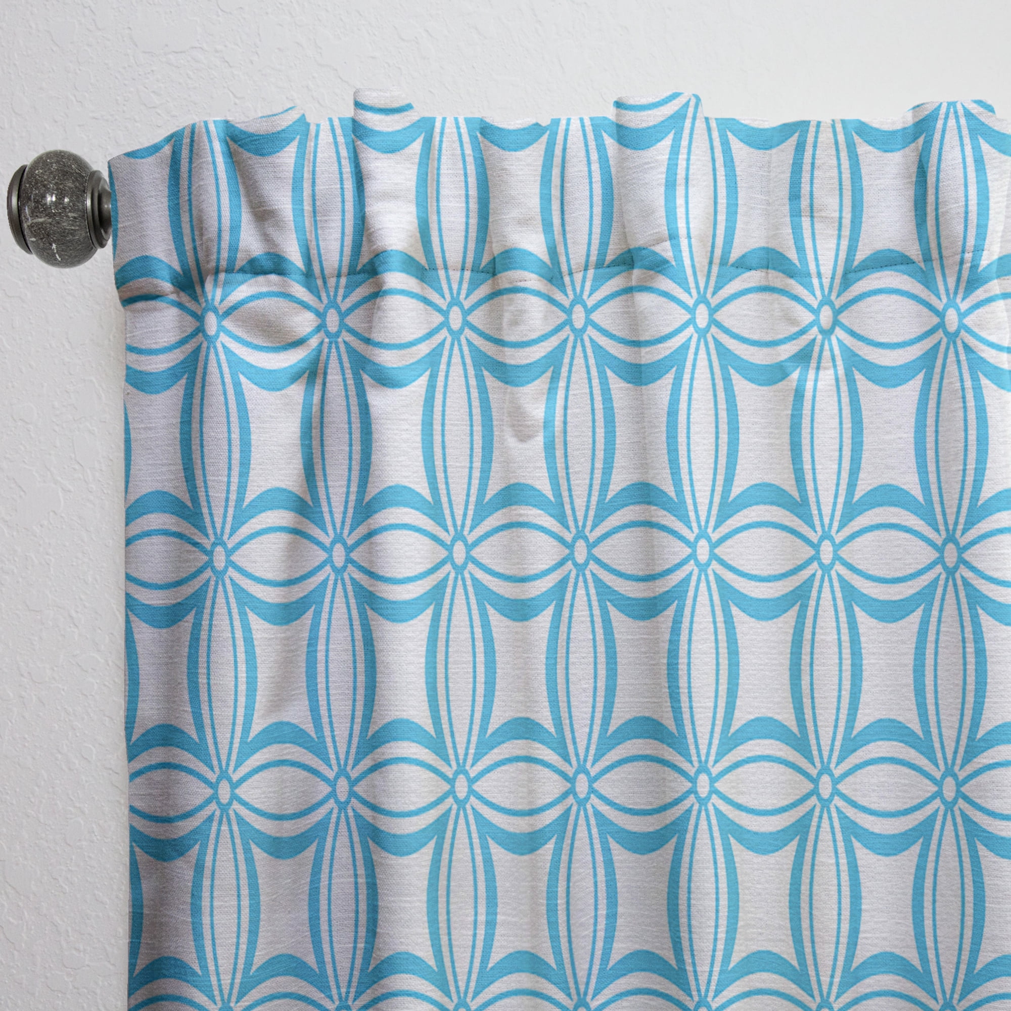 Designart 'Abstract Retro Pattern Design XIII' Mid-Century Modern Curtain Panel
