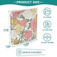 thumbnail image 4 of Haosy Hardcover 3 Ring Binder 1.5 Inch Ring Decorative Binder Organizer for Home School Office, Pastel Pink Yellow Cream Peonie, 4 of 10