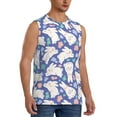thumbnail image 2 of Balery Cute White Rabbit Men's Sleeveless Muscle Shirts Workout Tank Top, Moisture Wicking, Odor Protection-3X-Large, 2 of 8
