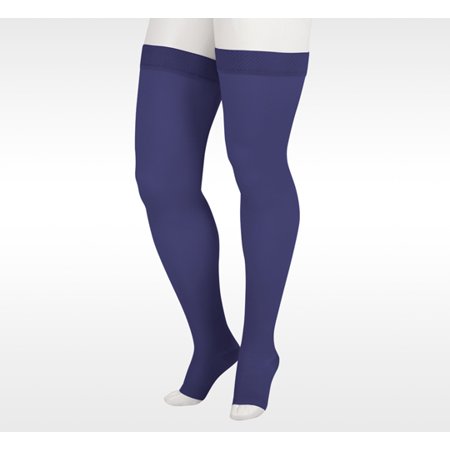 Juzo Soft 30-40 mmHg, Soft, Thigh, OT, Silicone, Navy