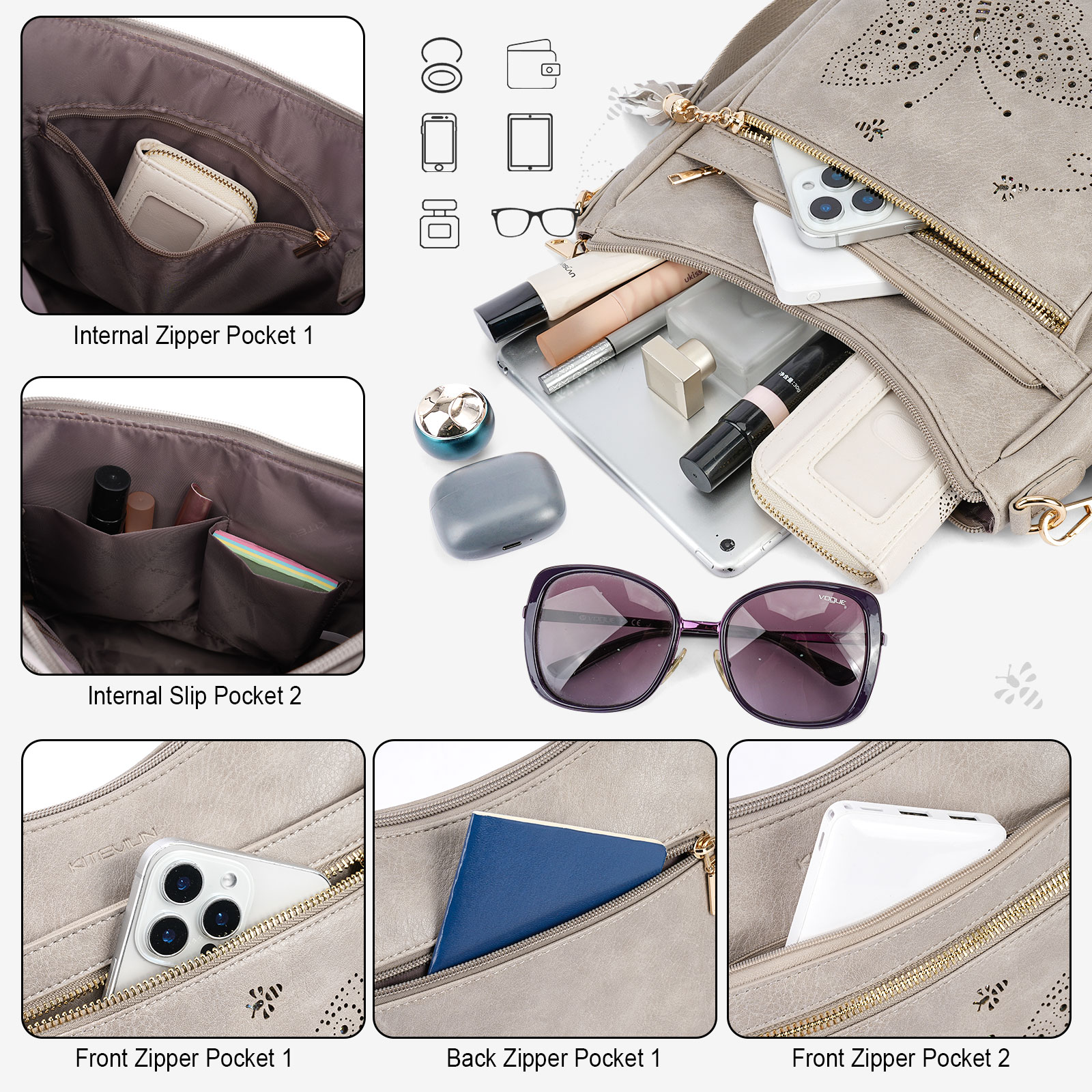 [Mother’s Day Gift Present] APHISON Ladies Crossbody Bags Lightweight Shoulder Bags, Crossbody Purse With Adjustable Strap For Daily Life
