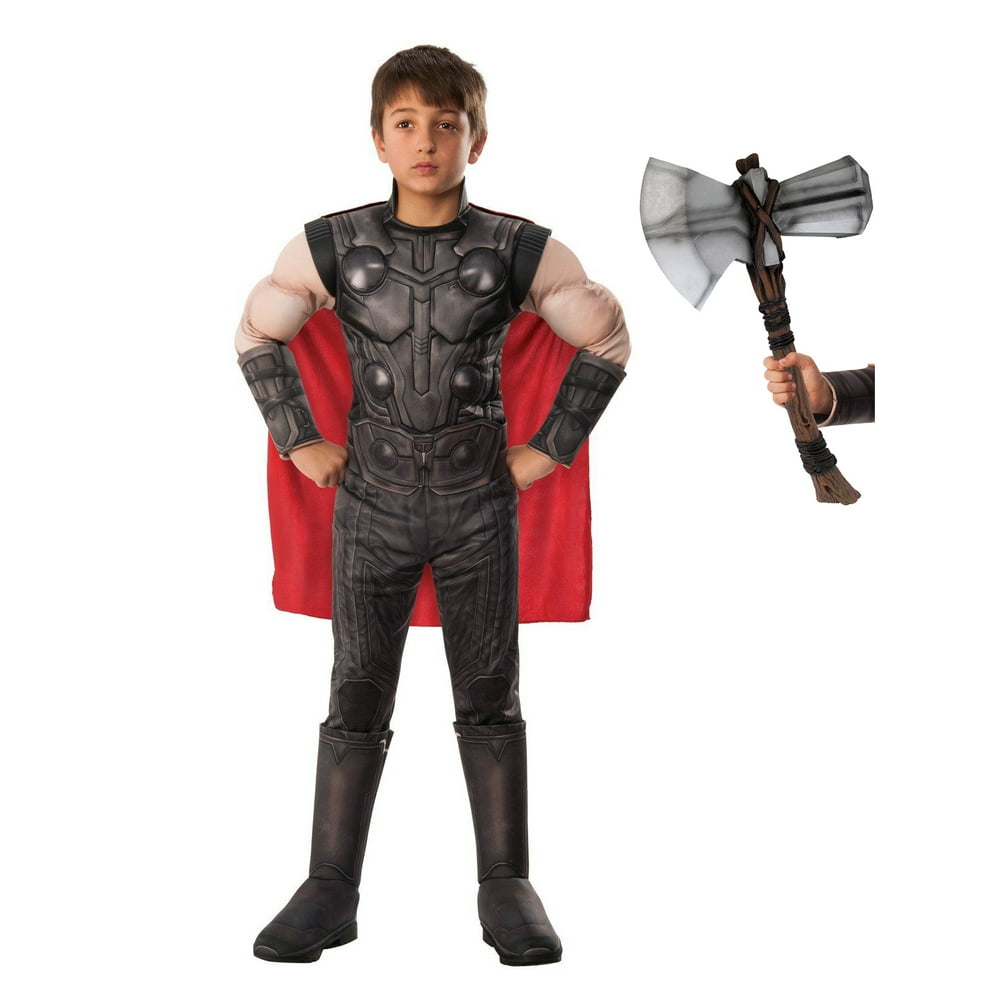 Endgame Thor Kids Costume Kit with Stormbreaker Hammer