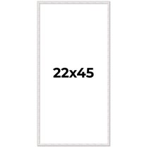 22x45 Frame White Real Wood Picture Frame Width 0.75 inches | Interior Frame Depth 0.5 inches |