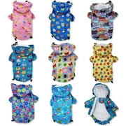 Dog Raincoat Hooded Leash Hole Waterproof Rain Coat Jacket Rainwear For Small Pet Cat Puppy