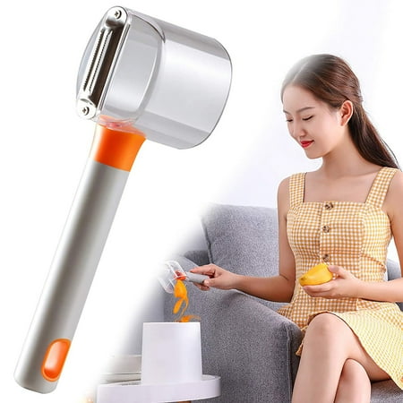 

Multi-function Hangable 3 in 1 Vegetable Fruit Collect Cup Peeler Kitchen Tool