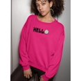 thumbnail image 2 of Hello Daisy Flower Sweatshirt Women -Image by Shutterstock, Female XX-Large, 2 of 4