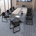 thumbnail image 2 of Costway Waiting Room Chair Set of 10 Upholstered Guest Conference Chair with Armrest, 2 of 9