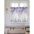 thumbnail image 2 of Purple Bathroom Window Curtain, Eucalyptus Leaves Light Filtering Coffee Kitchen Curtains, Bedroom Living Room Curtains 2 Panel 84"x45", 2 of 6