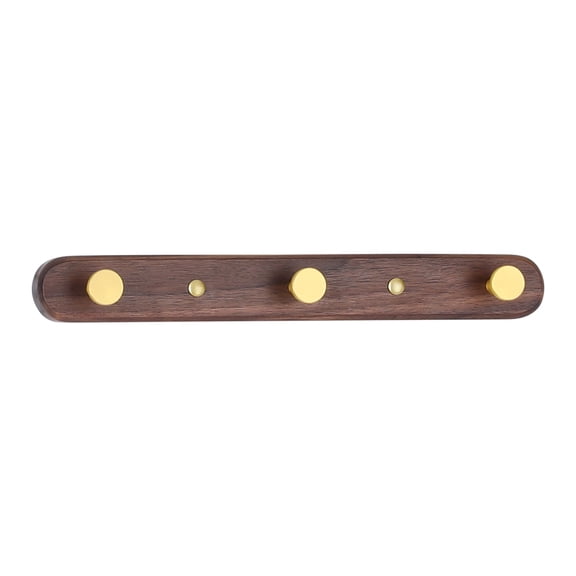 REGALWOVEN 1 Pack Coat Rack Wall Mount, Metal Wood Coat Hook, Hat Rack, Wall Hooks for Hanging with 3 Hooks for Entryway, Bathroom, Bedroom Brown