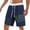 Blue, variant on Mens Plaid Bermuda Shorts Plus Size Contrast White Elastic Quickly Dry Drawstring Waist Straight Leg Shorts Side Storage Pockets Lightly Breathable Print Summer Beach Resort Shorts
