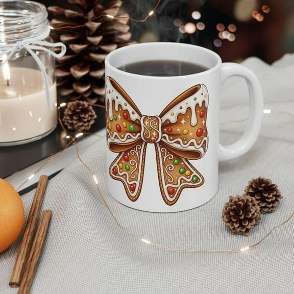 Gingerbread Cookie Pattern Mug Ceramic Mug