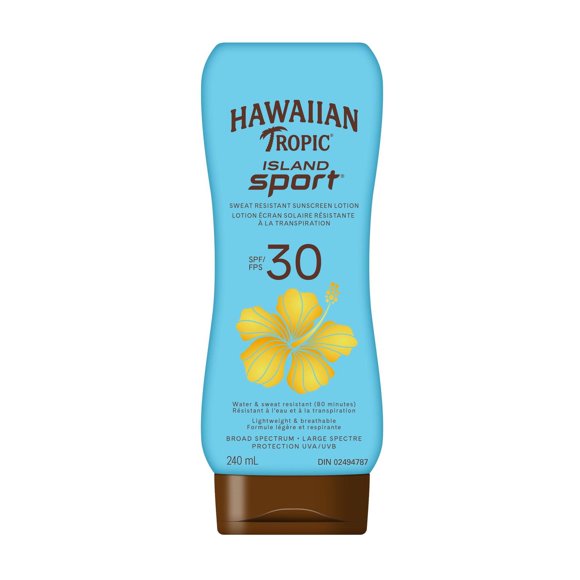 Hawaiian Tropic® Island Sport® Sweat Resistant Sunscreen Lotion, SPF 30