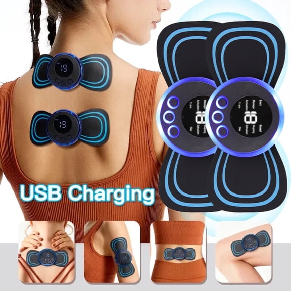 WIKCOVER 2 PCS Dual Unit Electric Muscle Stimulator - Pulse Massager with Multiple Modes - TENS EMS Massager Machine