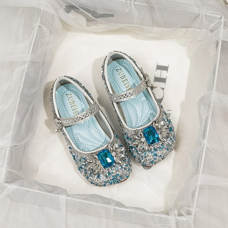 

Girls‘ Rhinestone Shoes Spring/Summer New Children‘s Aisha Sequined Small Shoes Large Children‘s Soft Sole Shoes