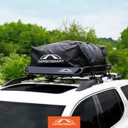 CARGOSMART CargoSmart Soft Sided Car Top Cargo Bag, 38”x38”x18” – Adds up to 15 Cubic Feet of Storage – Easily Mounts to Vehicle’s Roof Rack or Roof Top Basket – Heavy-Duty Vinyl, Black