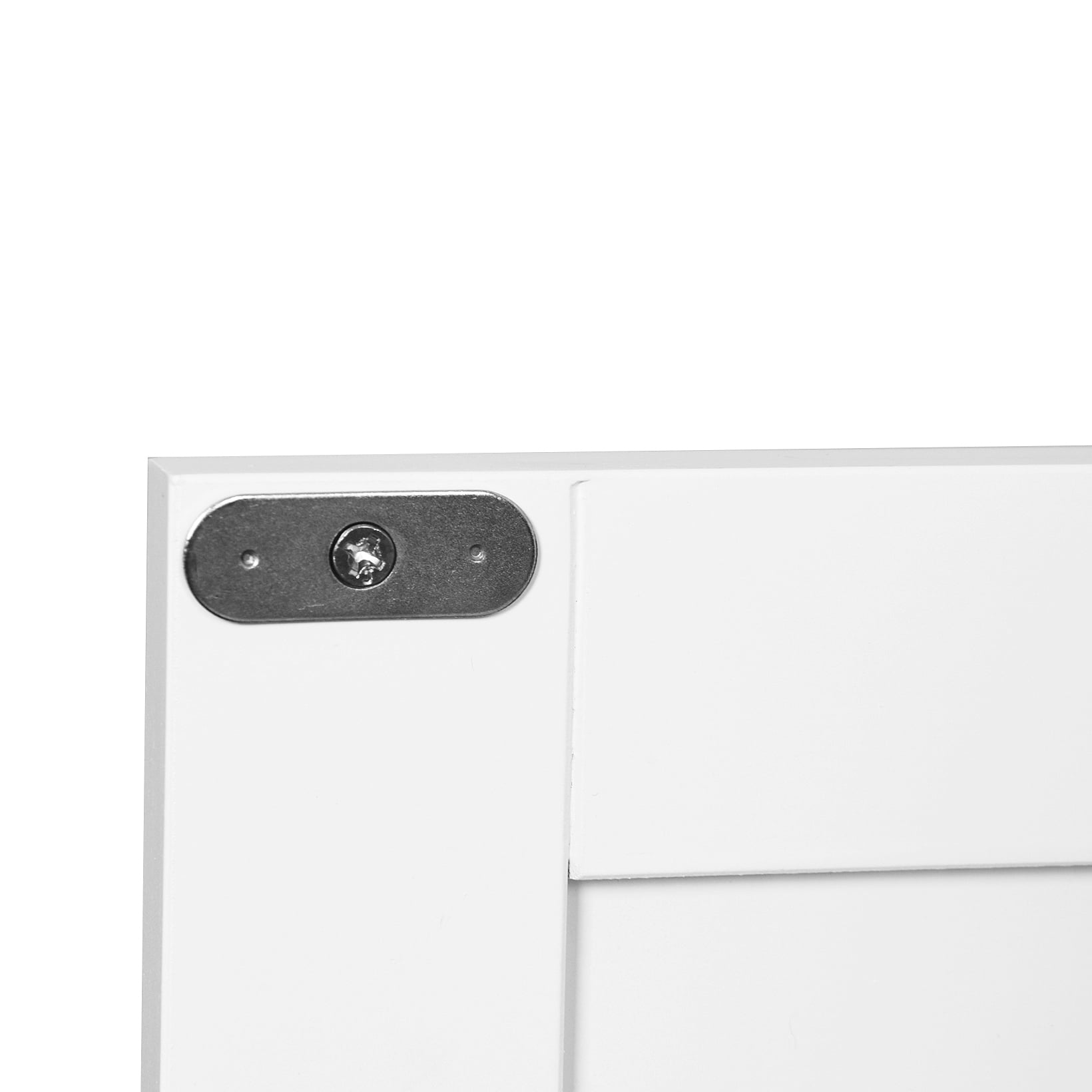 MAYEERTY White Bathroom Floor Storage Cabinet with Double Door & Adjustable Shelf