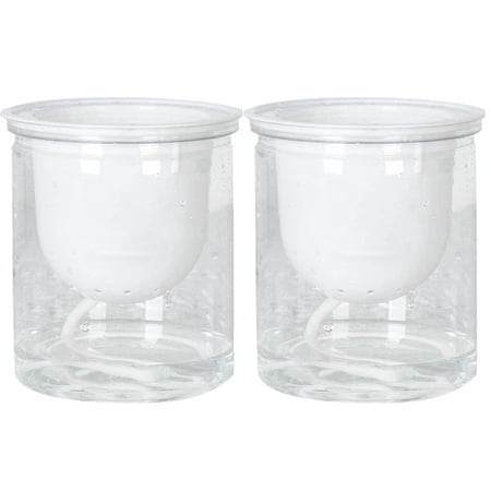 Yannee 2 Pcs Clear Self Watering Pot Planter for Indoor and Outdoor Plants Flowers Herbs