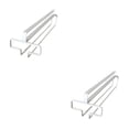 thumbnail image 4 of Wosthever Estante para copas de vino, copas debajo del soporte del gabinete, almacenamiento sin perforaciones, estante colgante, Bar, accesorio Blanco 2piezas, 4 of 6
