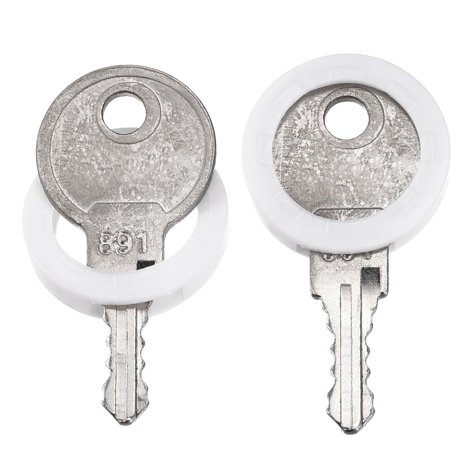 Unique Bargains Key Cap Cover Rings Keys Identifier Coding Tags Silicone White