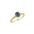 thumbnail image 4 of RYLOS Rings for Women 14K Gold Plated Silver Classic Style Birthstone Ring 7X5MM Oval Gemstone & Diamonds June Alexandrite Jewelry for Women Size 10, 4 of 8
