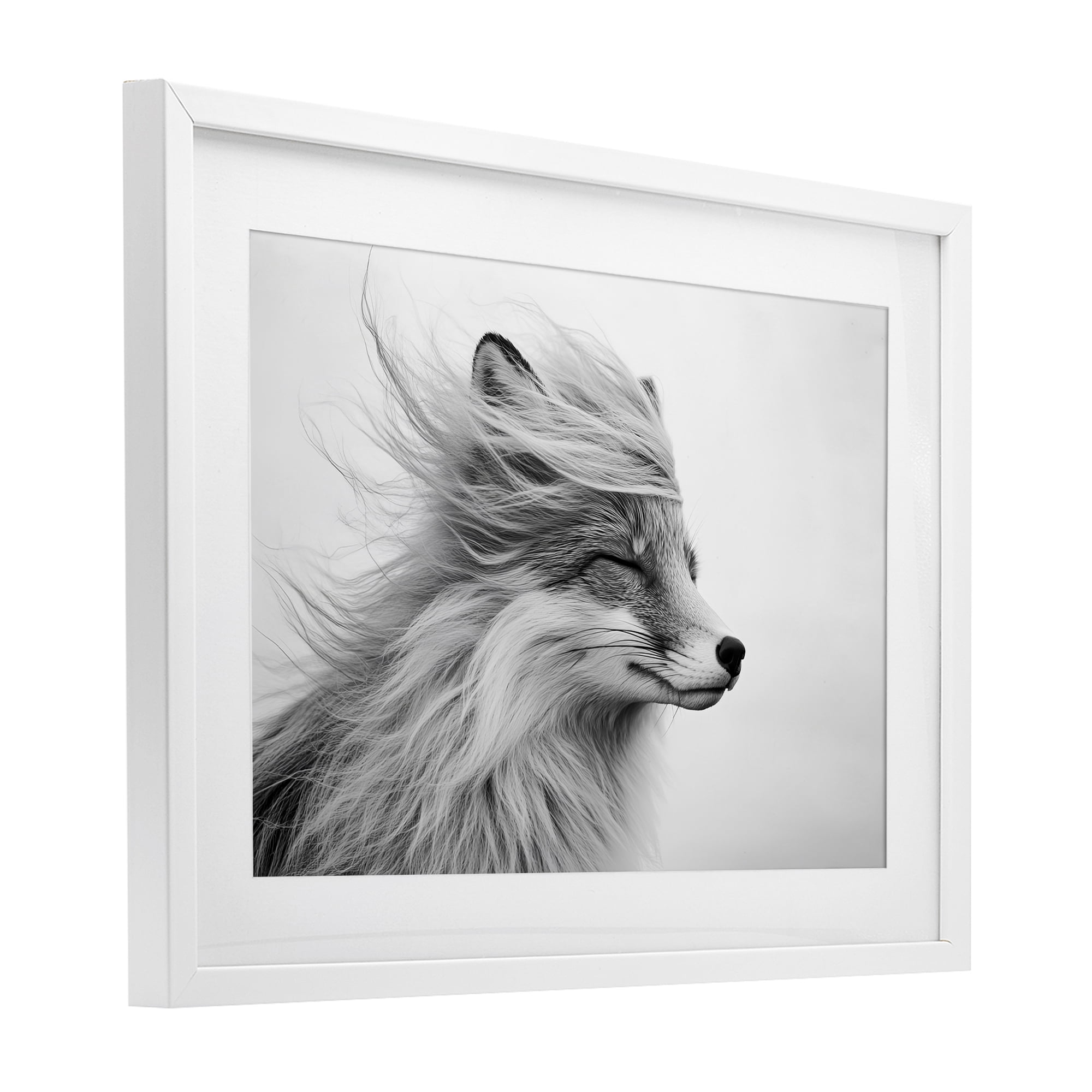 Stupell Industries Easy Breezy Fox White Framed Print Under Glass, design by Tina LeCour