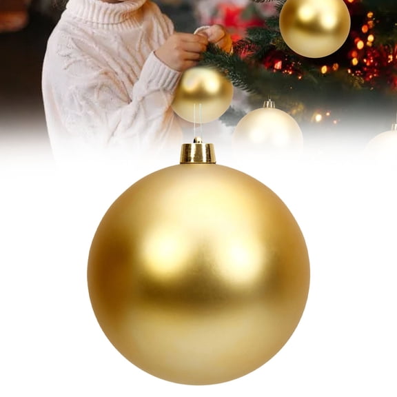 Yeuimy Christmas Balls Large Matte Plastic Shatterproof Christmas Ornament Balls Christmas Tree Decorations Gold Ornaments For Tree Holiday Party Decor Indoor Outdoor Christmas Ornaments Set