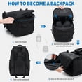 thumbnail image 3 of OIWAS Rolling Laptop Backpack and Book Bag with Wheels, 17 inch, for Travel Commuter School Business Adults Women Men, 3 of 9