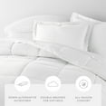 thumbnail image 5 of 8-Piece Bedding Bundle with Comforter Set, Bed Sheets & Bed Skirt in White Ultra Soft Microfiber for Queen Size Beds, 5 of 17