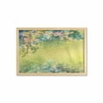 thumbnail image 1 of Flower Wall Art with Frame, Spring Foliage with Leaves Hand Drawn Aesthetic Envrionmental Friendly Picture, Printed Fabric Poster for Bathroom Living Room, 35" x 23", Green, by Ambesonne, 1 of 2