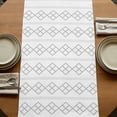 thumbnail image 5 of Table Runners 72 Inches Long Dress Scarves, Grey Boho Farmhouse Kitchen/Dining Table Runner, Coffee Tablerunners, Vintage Ethnic Tribe Abstract Art 16x72 Inch, 5 of 9