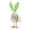 green, variant on Easter Plush Bird Figurine with Long Legs and Bow for Table Shelf Home Decor