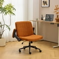 thumbnail image 7 of Ktaxon Office Chair, Flip-Top Armrest Desk Chair on Metal Star Base, Starry Chenille Vanity Chair with Adjustable Height & Swivel Wheels Orange, 7 of 7