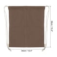 thumbnail image 2 of Unique Bargains Cotton Drawstring Bags Cotton Drawstring Backpack Foldable Sports Gym Bags Brown, 2 of 6