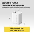 thumbnail image 3 of Scosche SHPDC30FWT-SP Power Delivery 30W USB-C GaN Tech Fast Charging Wall Adapter w/ Folding Plugs, 3 of 8
