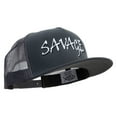 thumbnail image 5 of Savage Embroidered Cap Big Size 5 Panels Mesh Flat Bill Snapback - Dk Grey XL-3XL, 5 of 5