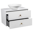 thumbnail image 4 of Modern Wall-Mounted Bathroom Vanity with Washbasin | Dune White Matte Collection | Non-Toxic Fire-Resistant MDF-40"-No Mirror, 4 of 5