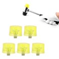 thumbnail image 4 of 5Pcs Rubber Hammer Head Replacement M8x1 Soft Transparent Yellow Striking Tip Accessory Set Kit, 4 of 8