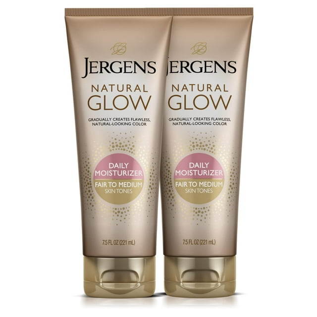 Loción bronceadora sin sol Jergens Natural Glow Skin Fair-Medium Skin