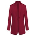 thumbnail image 3 of Lyinloo Fashion Women Wool Coat Trench Jacket Ladies Warm Long Overcoat Outwear Wine S, 3 of 3