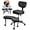 Black, variant on Meditation Cross Legged Chair, ADHD Chair with Height Adjustable Backrest, Criss Cross Desk Use with Footrest and Wheels for Home Office, Flexible Design for Fidgety Sitters