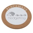 thumbnail image 3 of Cup Mat Wooden Cute Cartoon Round Heat-Resistant Cup Pot Bowel Pad Mat Cushion(Hedgehog), 3 of 7