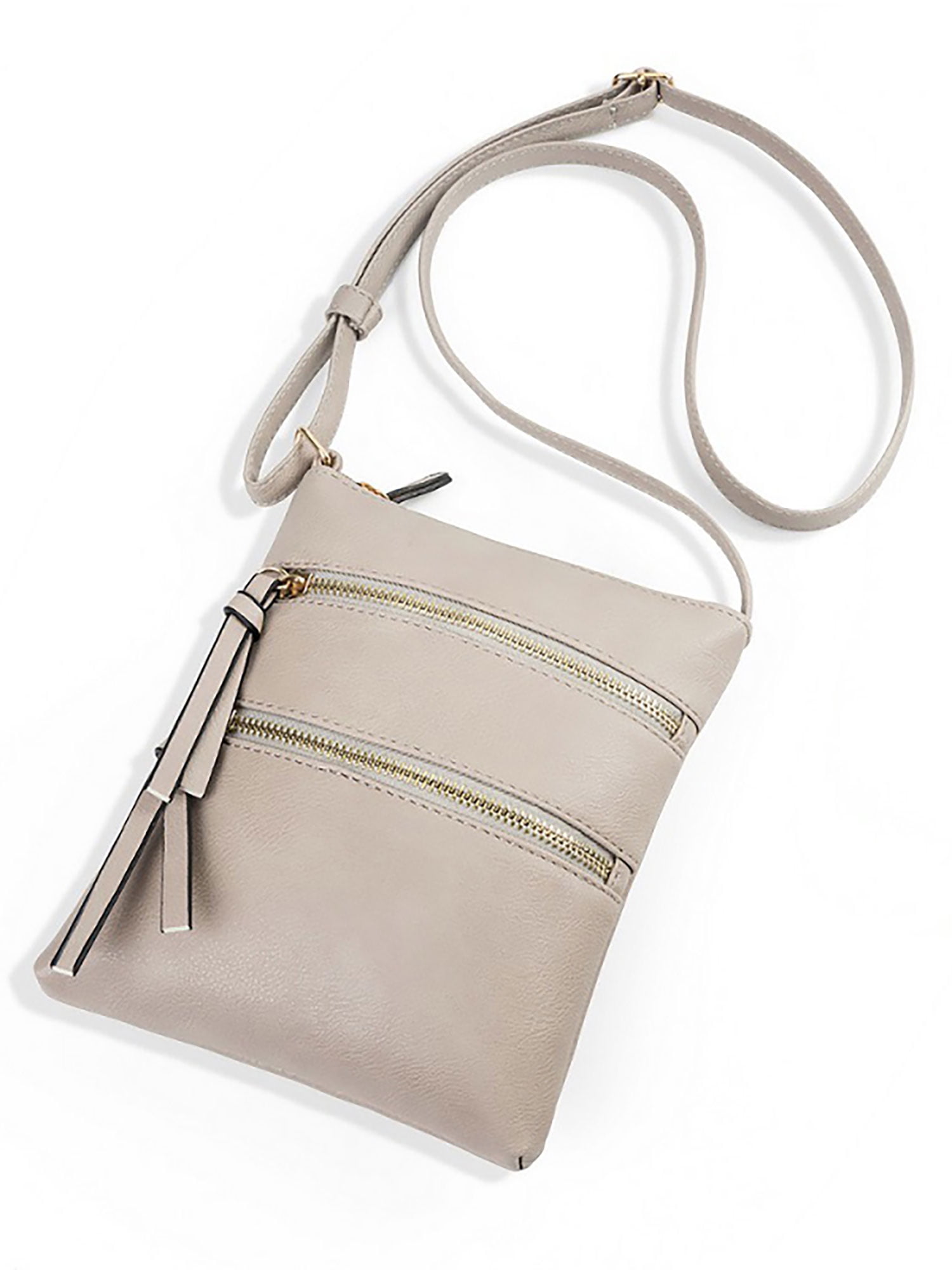 Deluxity Crossbody Purse Bag Shoulder Bag Multi Pocket Zipper Purse